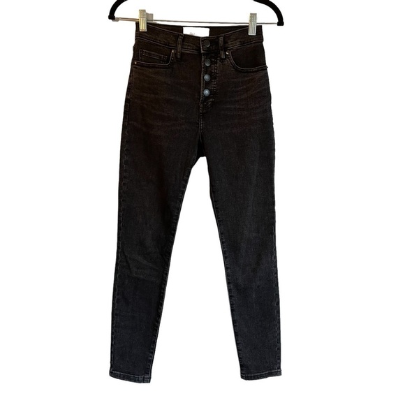 Everlane The High Rise Skinny Jean Exposed Button Fly Size 25 Ankle NWOT - Picture 1 of 10